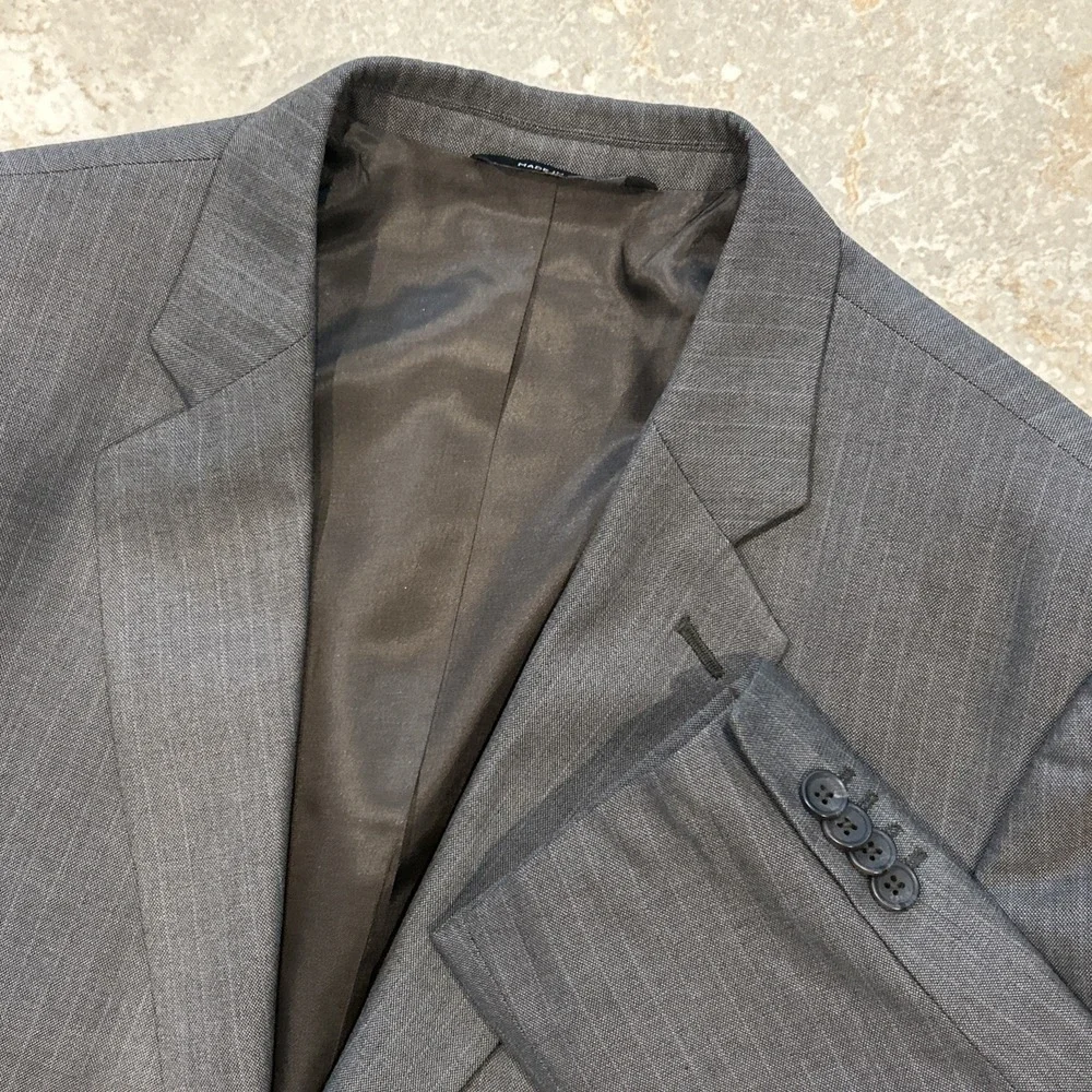 Banana Republic Blazer Mens 42R Grey Classic Fit Pinstripe Suit Jacket Formal